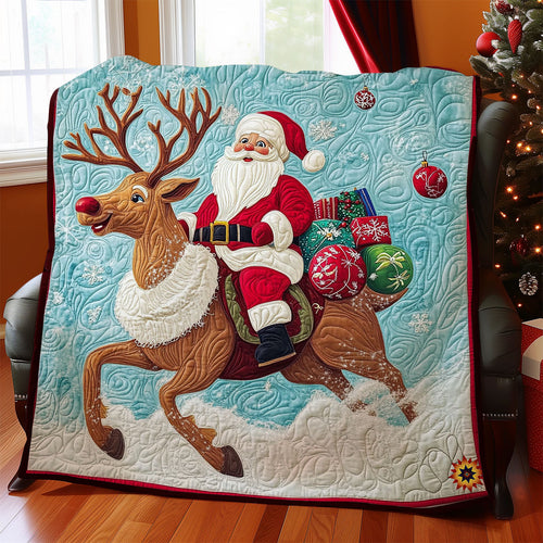 Reindeer Santa WY1212013CL Quilt