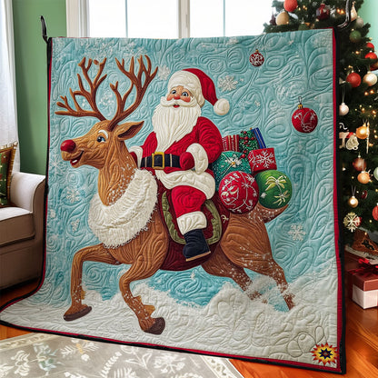 Reindeer Santa WY1212013CL Quilt