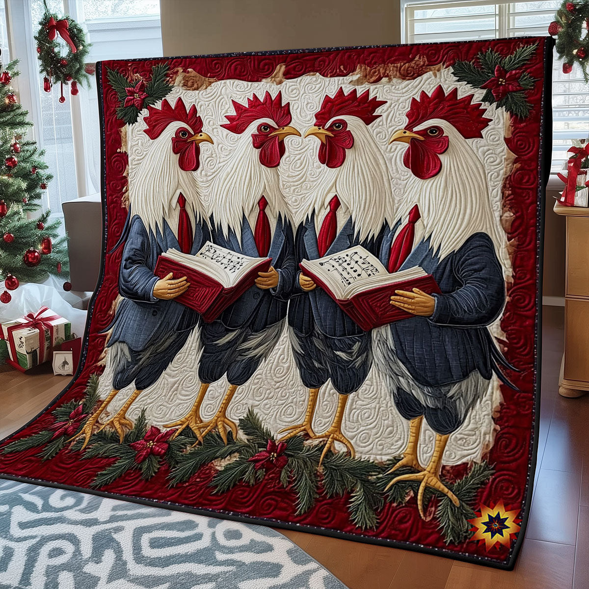 Rooster Choir WY1212014CL Quilt