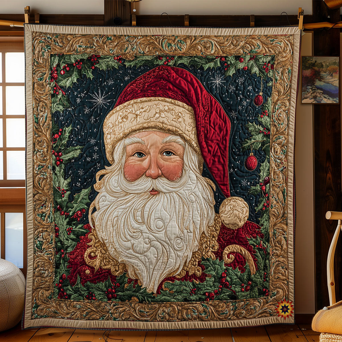 Royal Santa Portrait WY1212017CL Quilt