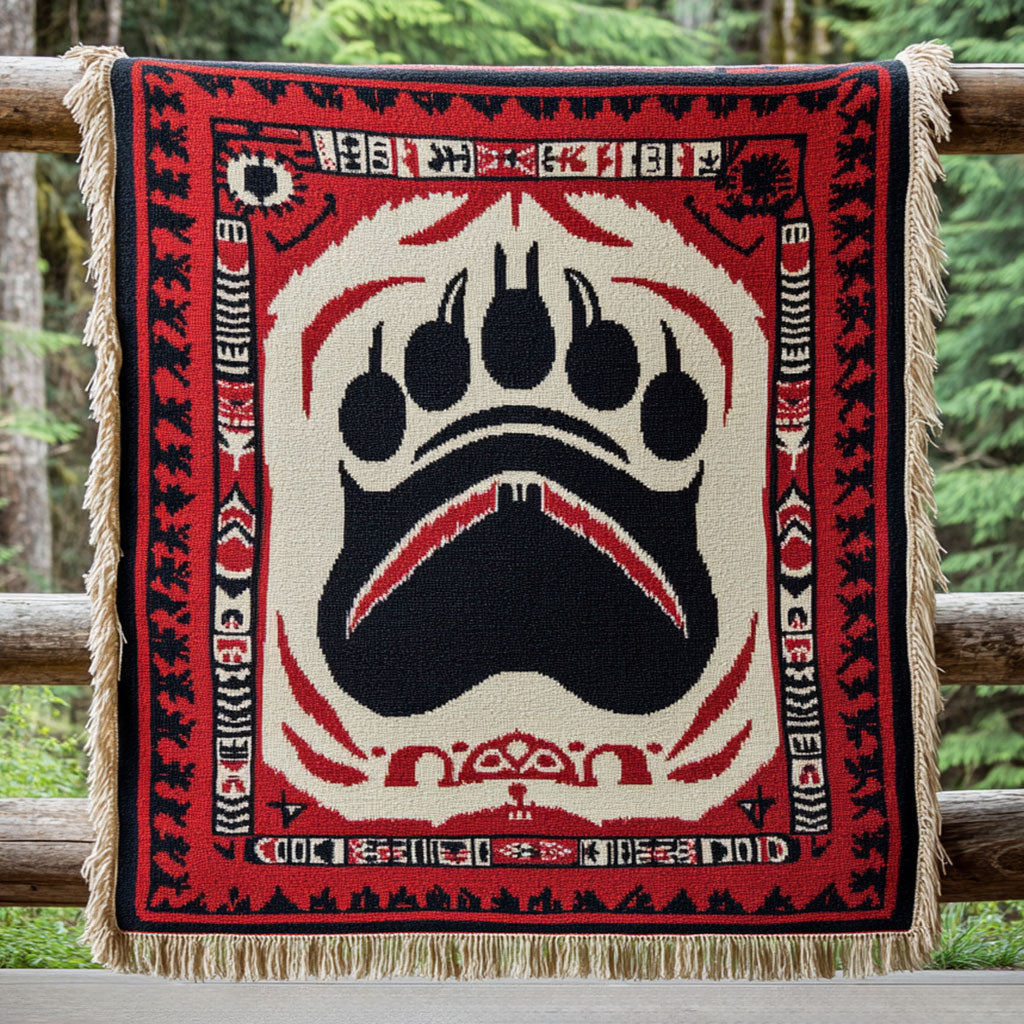 Rune Bear WN2101017CL Woven Throw Blanket