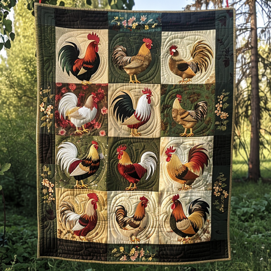 Rural Roosters XR0908026CL Quilt