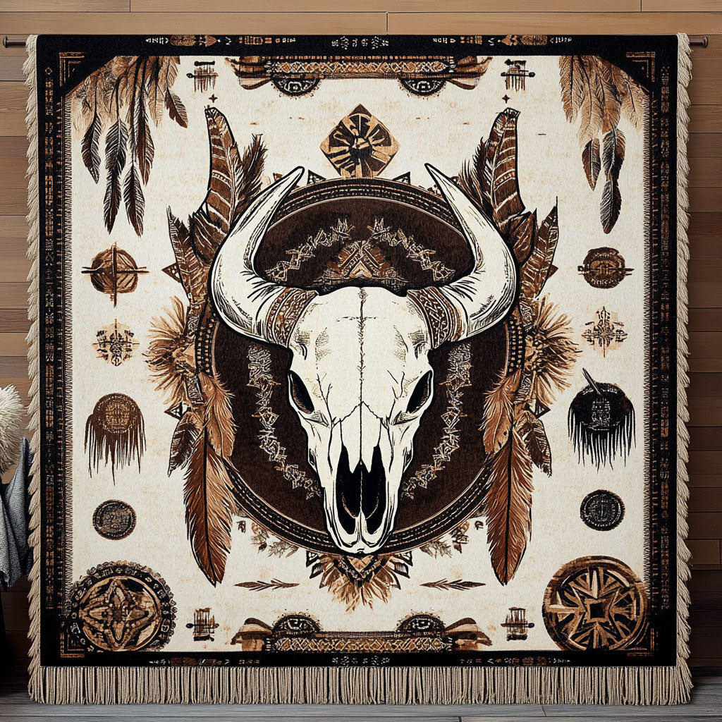 Sacred Skull CW2601007CL Woven Throw Blanket