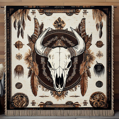 Sacred Skull CW2601007CL Woven Throw Blanket