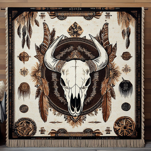 Sacred Skull CW2601007CL Woven Throw Blanket