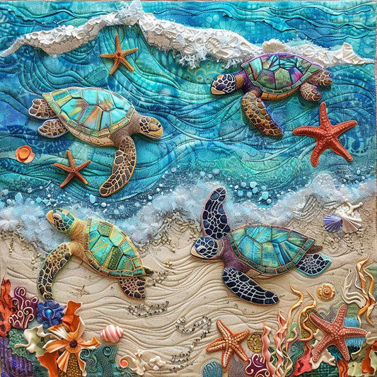 Sand Turtle Parade WM1908024CL Quilt