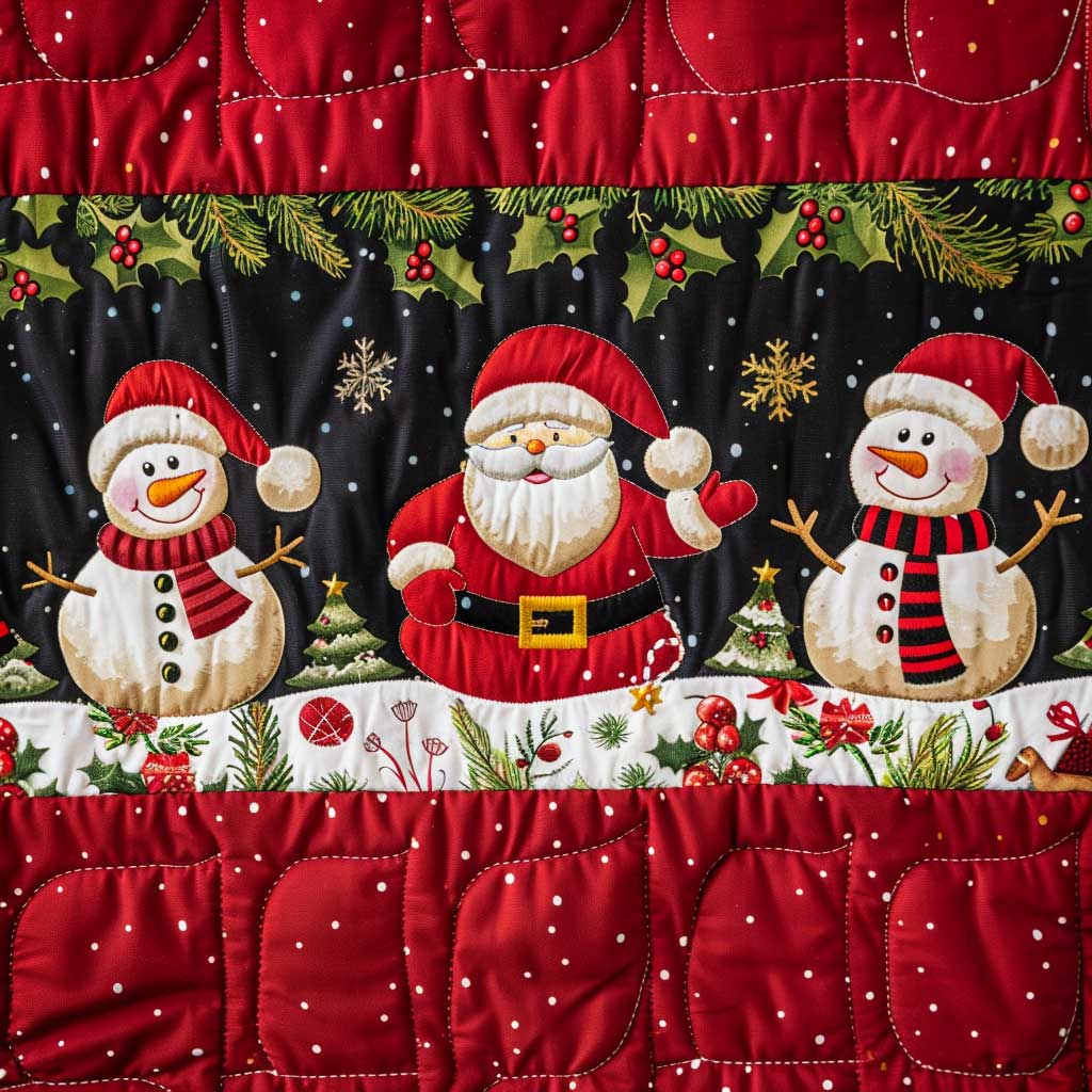 Santa Clause And Snowman WJ1908019CL Quilt