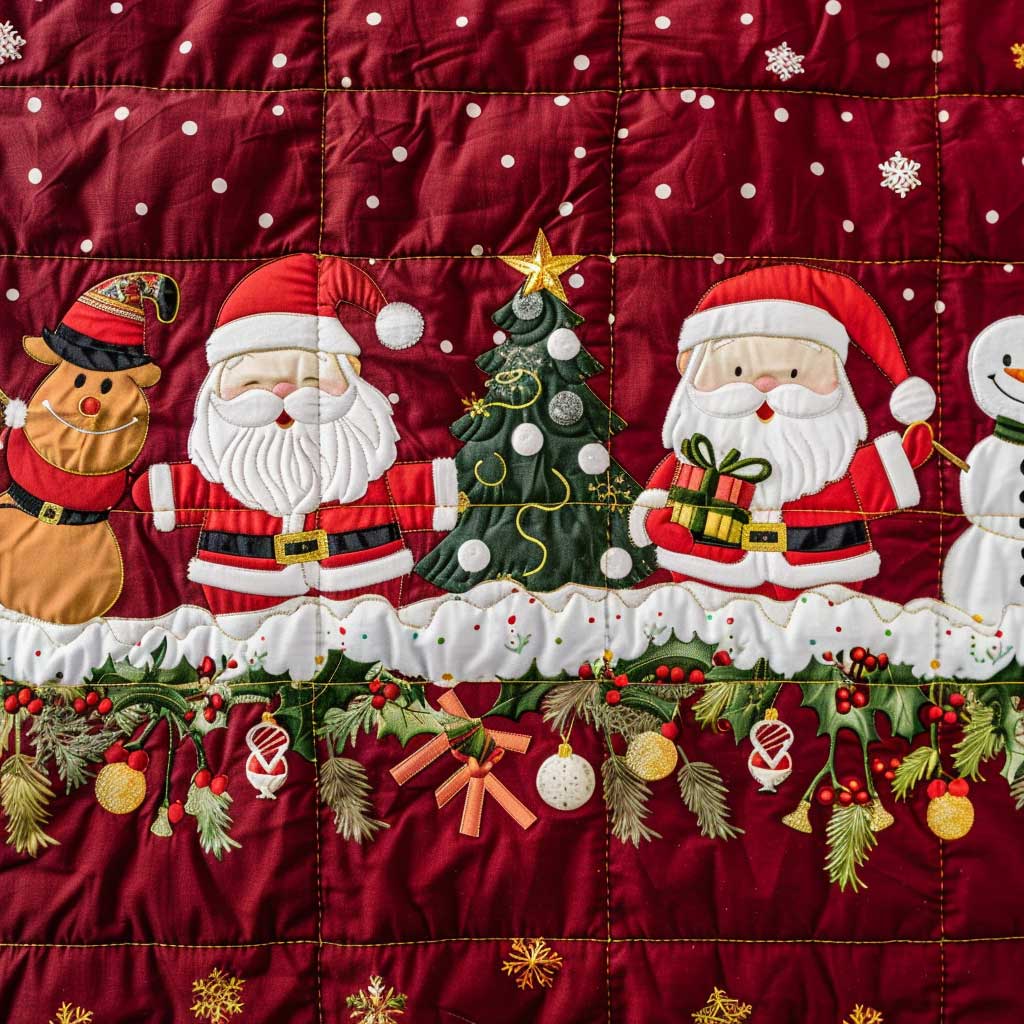 Santa Clause And Snowman WJ2208016CL Quilt