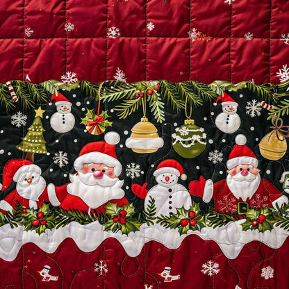 Santa Clause And Snowman WJ2308022CL Quilt