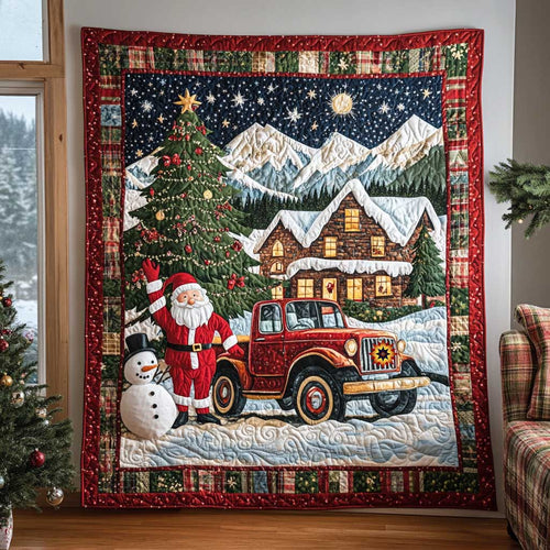 Santa Red Truck WP2311050CL Quilt