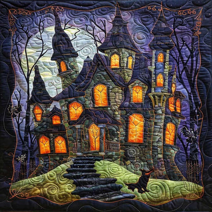 Scary Ghost House WM3008013CL Quilt