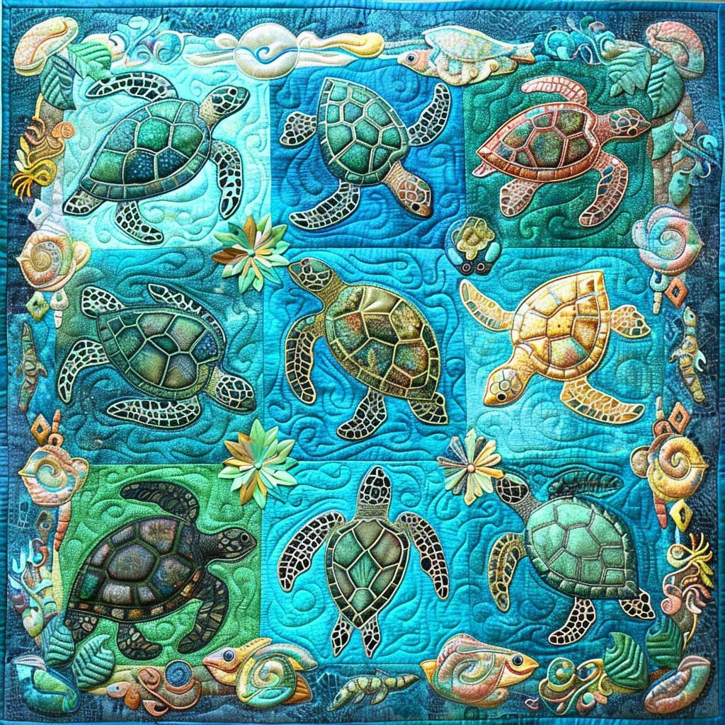 Sea Turtle WM2308020CL Quilt