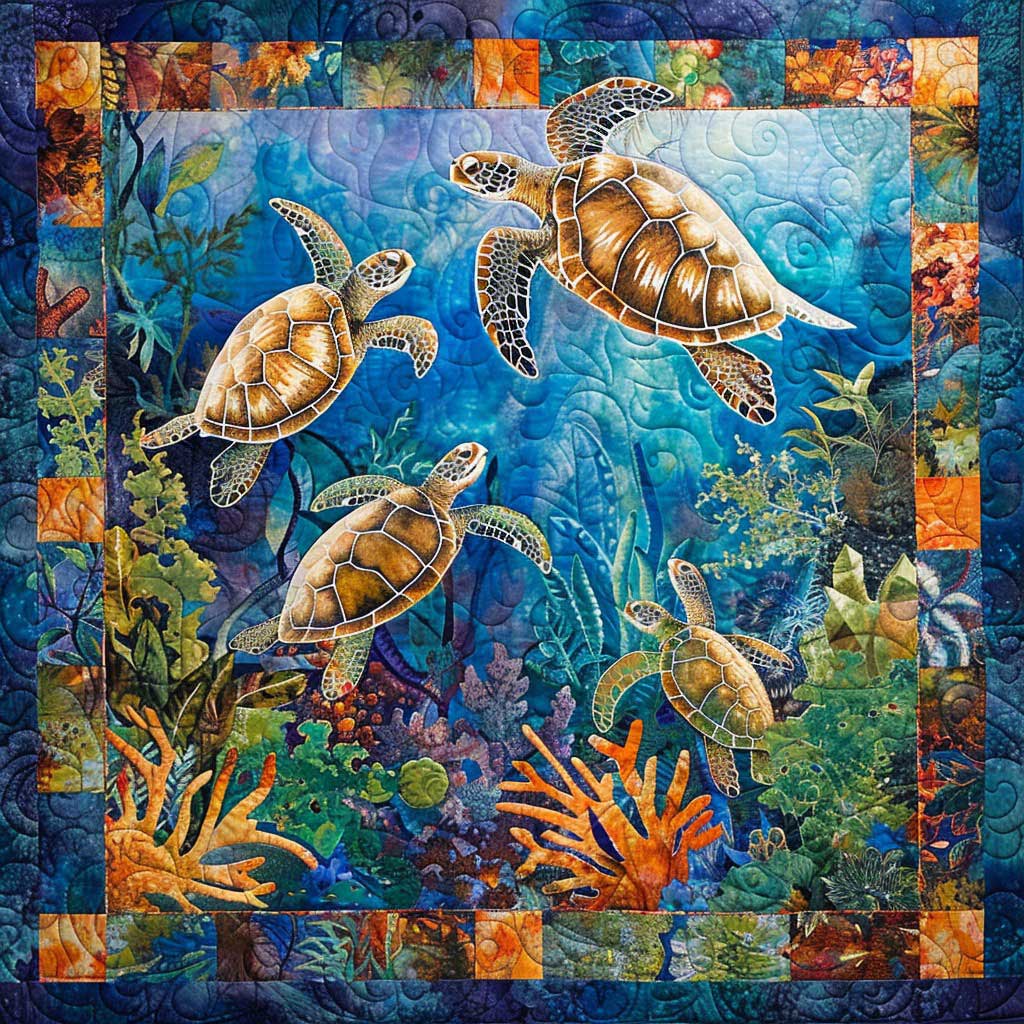 Sea Turtles WM0808030CL Quilt