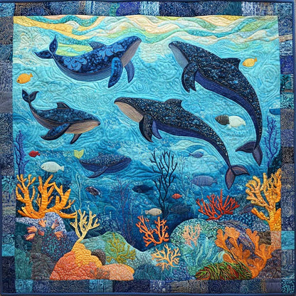 Sea Whales WM0608038CL Quilt