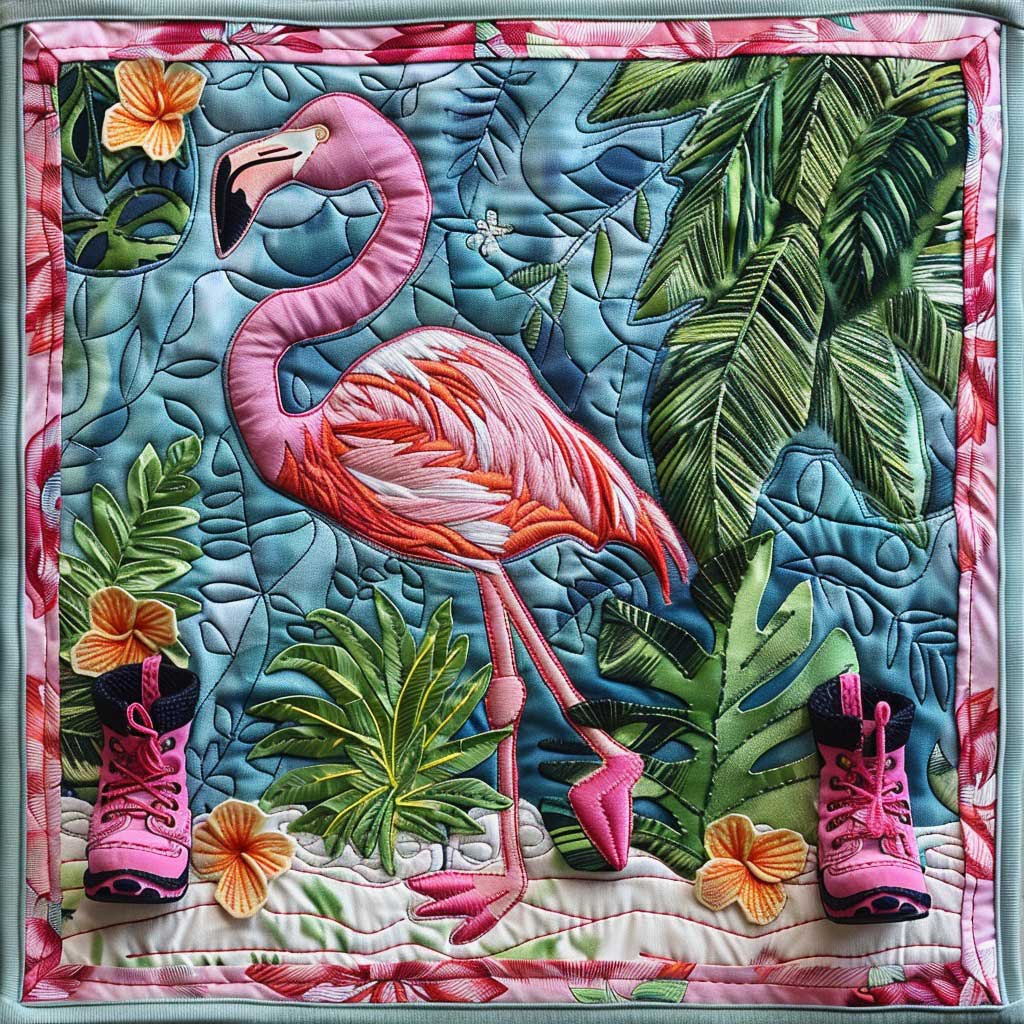 Silk Pink Flamingo WM2308058CL Quilt
