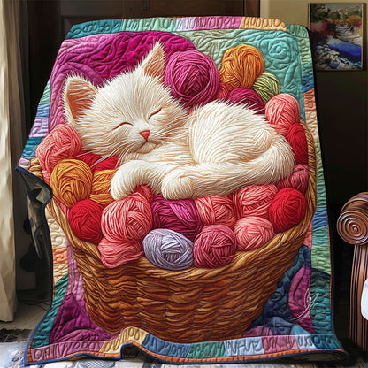 Sleep Kitten In Yarn WY1001206CL Quilt