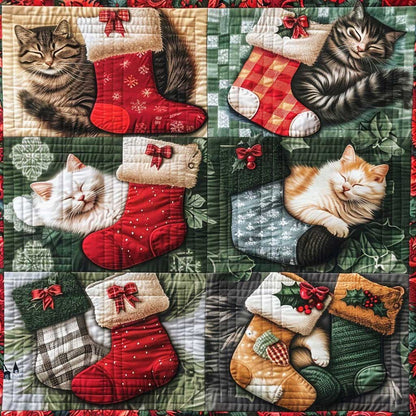 Sleeping Cat And Sock WM2108007CL Quilt