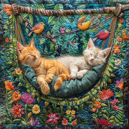 Sleeping Cat In The Garden WJ0509022CL Quilt