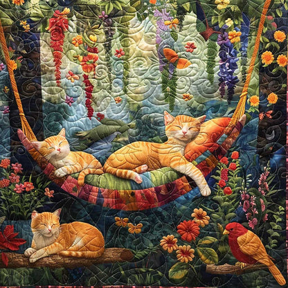 Sleeping Cat In The Garden WJ0509023CL Quilt