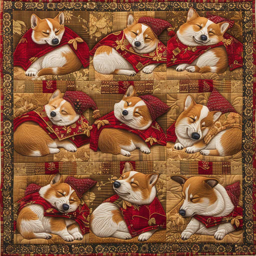 Sleeping Corgi WM2908006CL Quilt