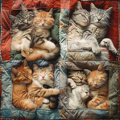 Sleeping Cuddle Cat WM1608014CL Quilt