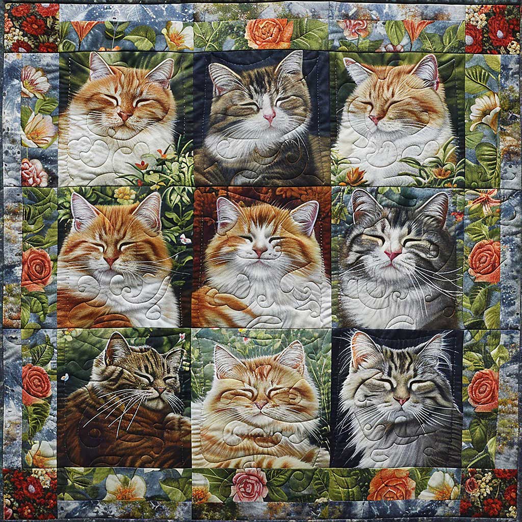 Sleeping Smile Cat WM1008017CL Quilt