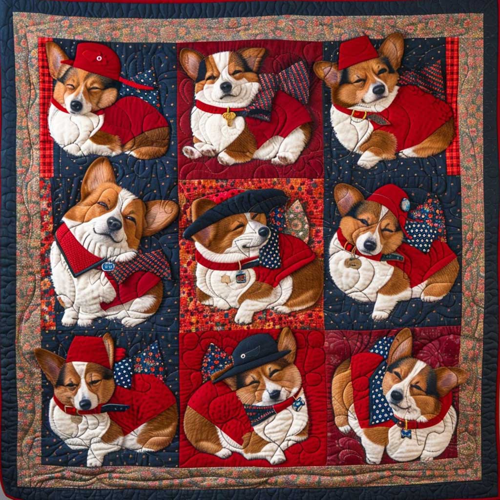 Sleepy Corgi WM3008035CL Quilt