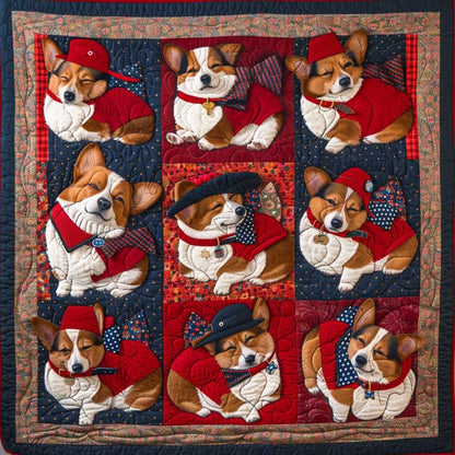 Sleepy Corgi WM3008035CL Quilt