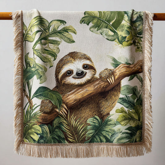 Sloth Charm CW2101008CL Woven Throw Blanket