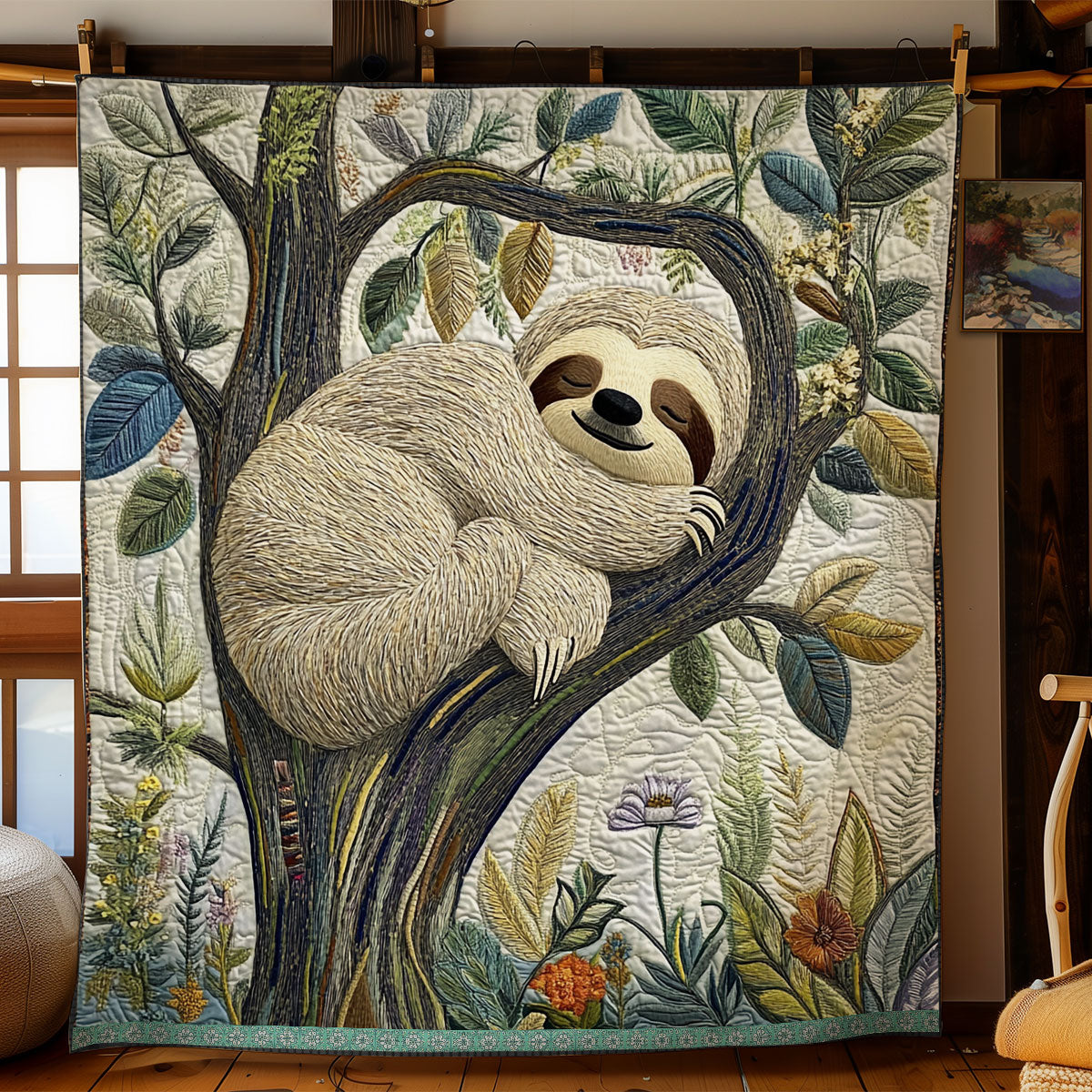 Sloth Sleeping WX0712025CL Quilt