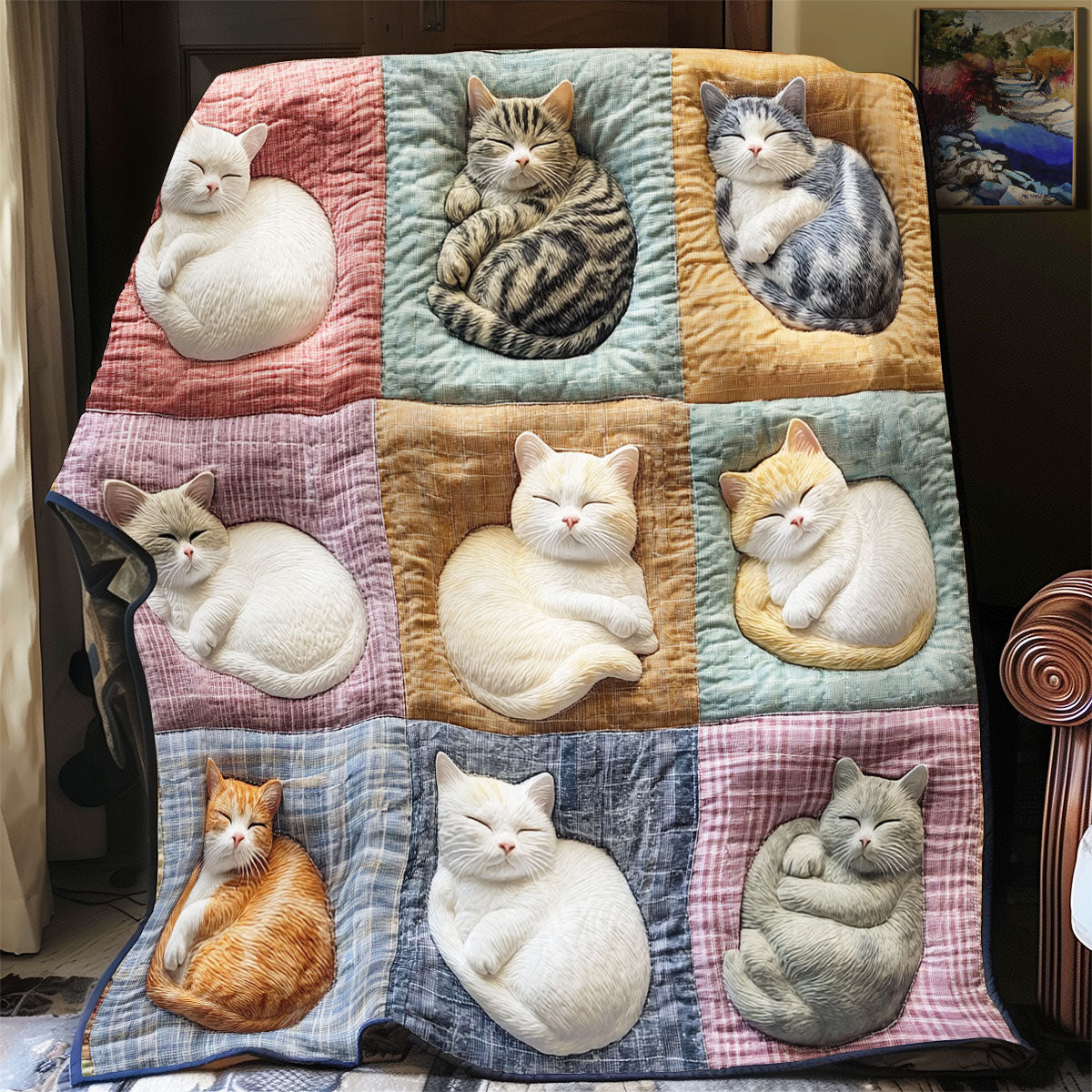 Snuggly Cat Slumber YR2101050CL Quilt
