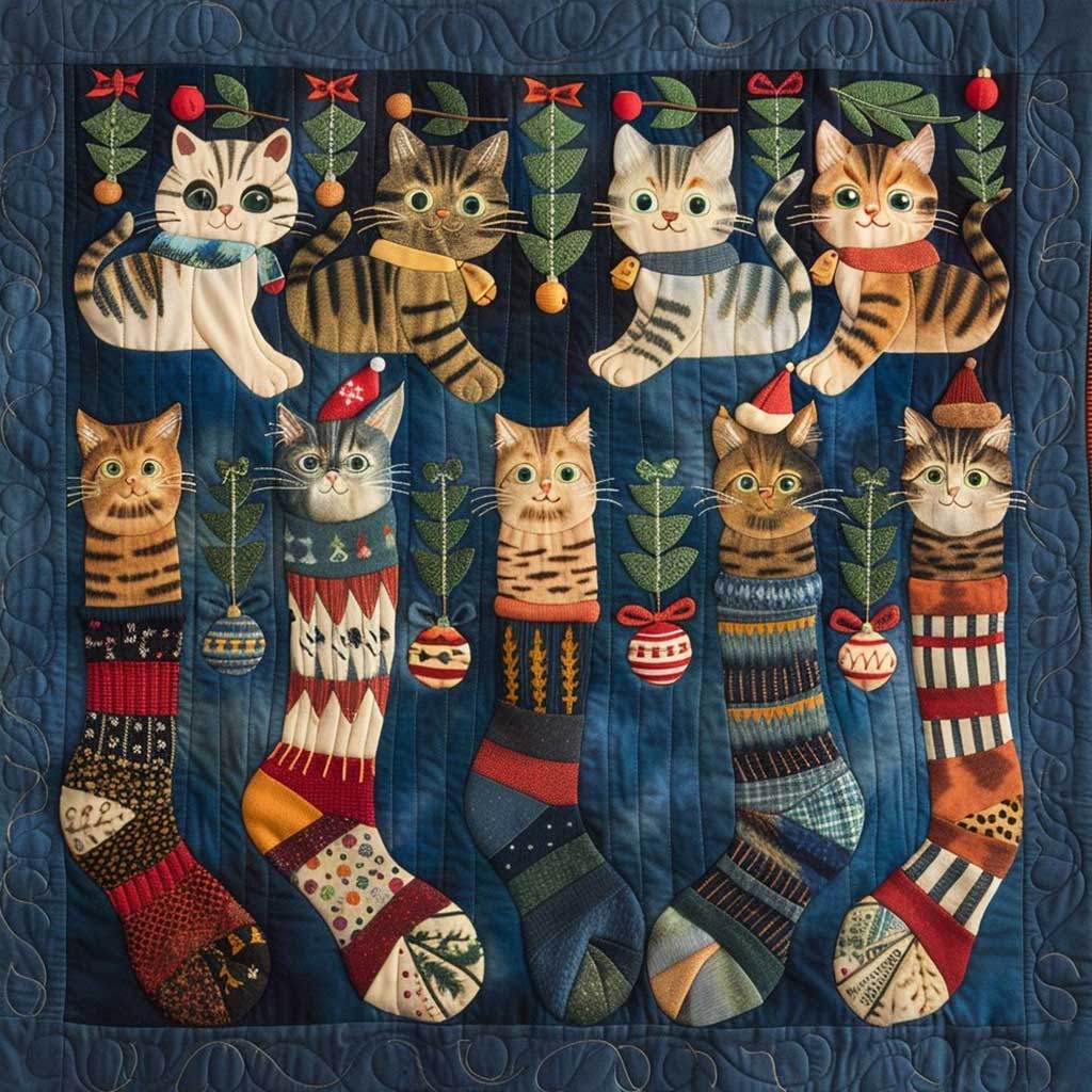 Sock Cats WM2907004CL Quilt