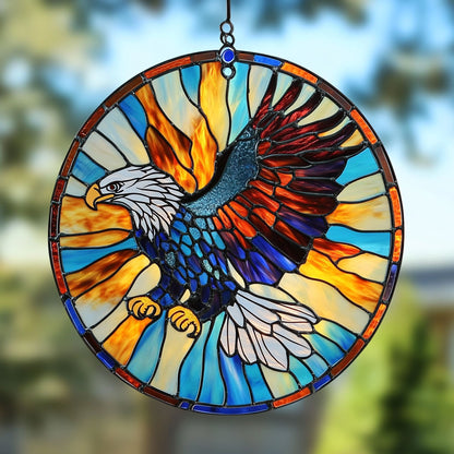 Spirit Eagle WX0901111CL Stained Glass Suncatcher