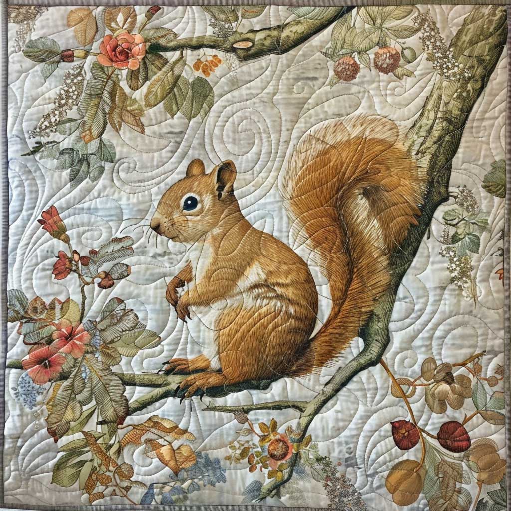 Squirrel WJ0308036CL Quilt
