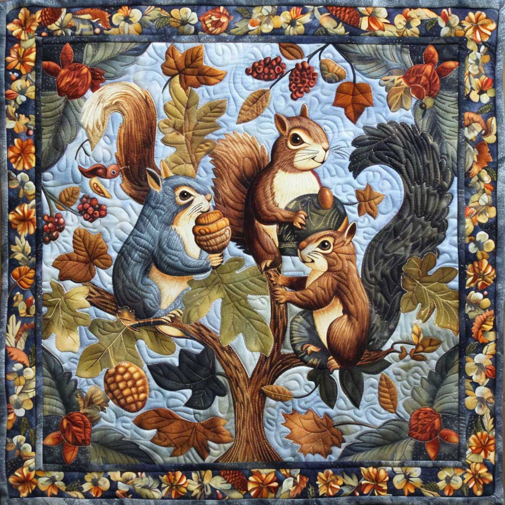 Squirrels And Acorns WM3107001CL Quilt