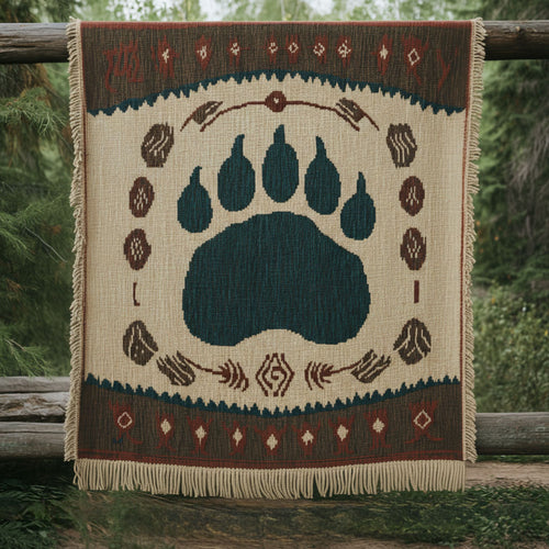 Stone Paw Bear WN2101021CL Woven Throw Blanket