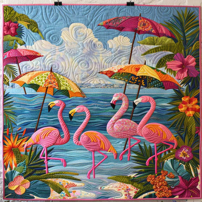 Summer Beach Flamingo WJ1008035CL Quilt