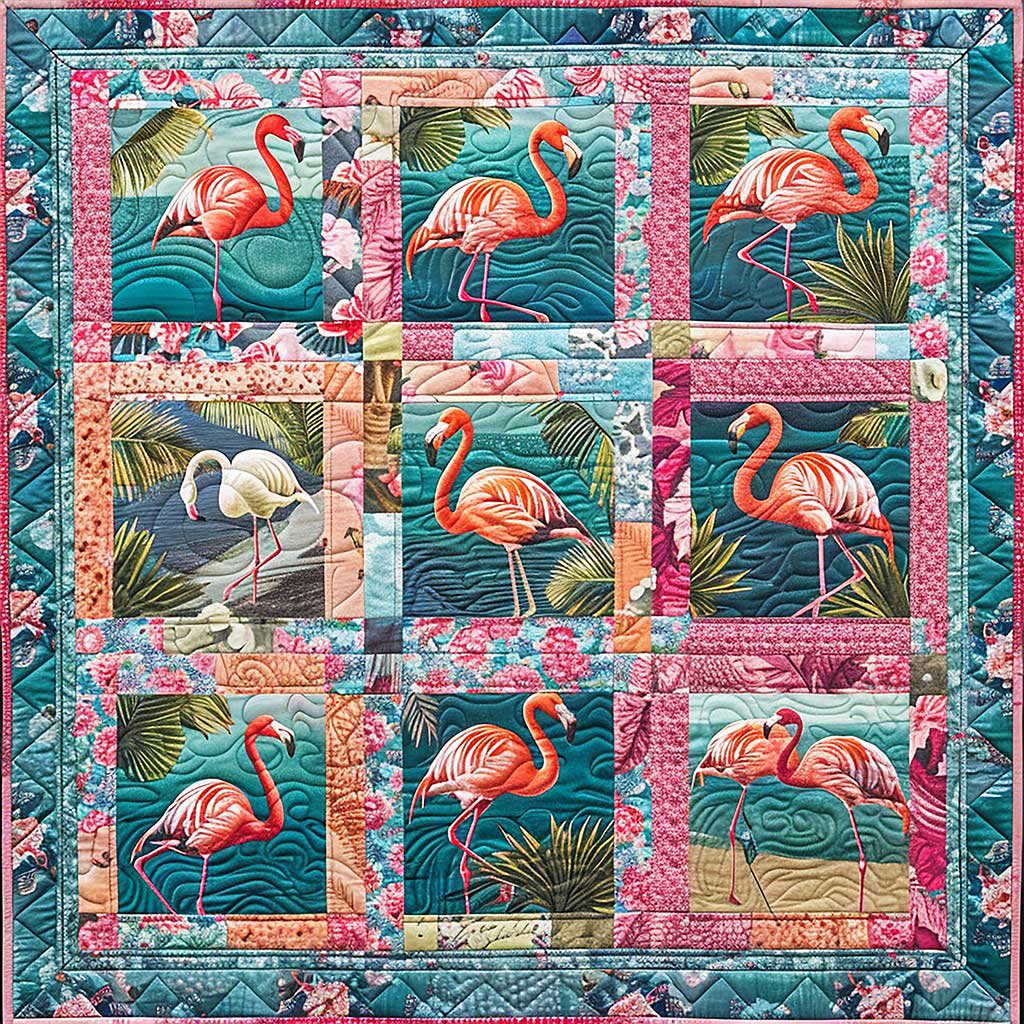 Summer Flamingo WM1008024CL Quilt