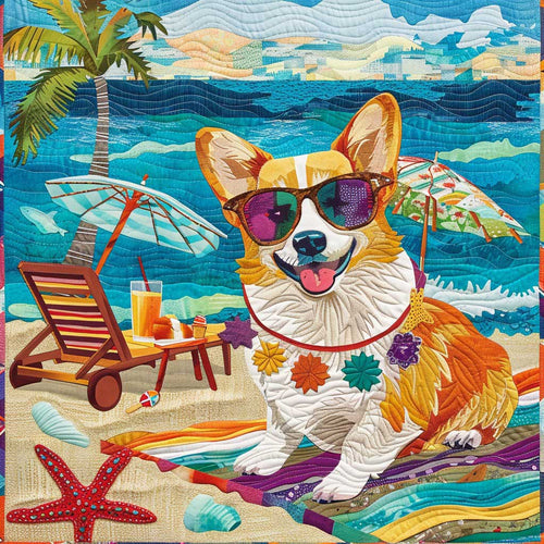 Sunbathing Corgi WM2308005CL Quilt
