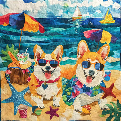 Sunbathing Corgi WM2408012CL Quilt