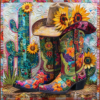 Sunflower Boots And Cactus WM1508006CL Quilt