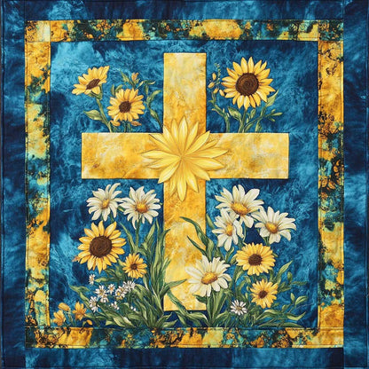 Sunflowers Cross WM3107001CL Quilt