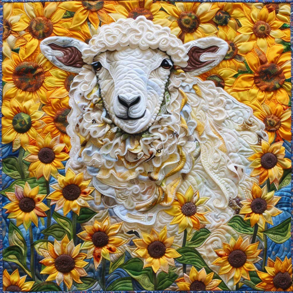 Sunflowers Sheep WM2308069CL Quilt