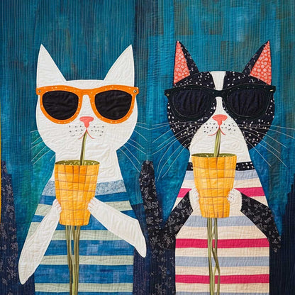 Sunglass Cat WM0608108CL Quilt Pillow Case