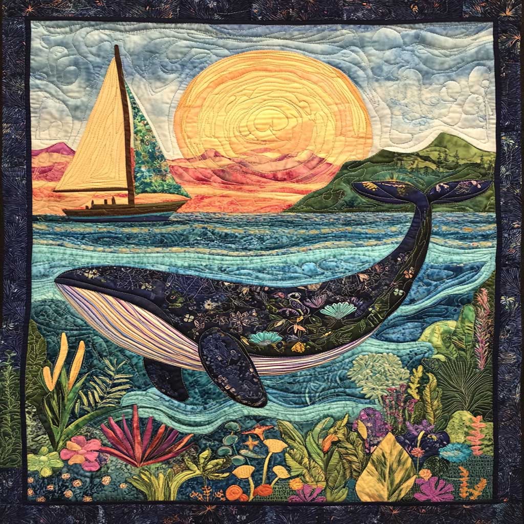 Sunset Whale WJ0608036CL Quilt