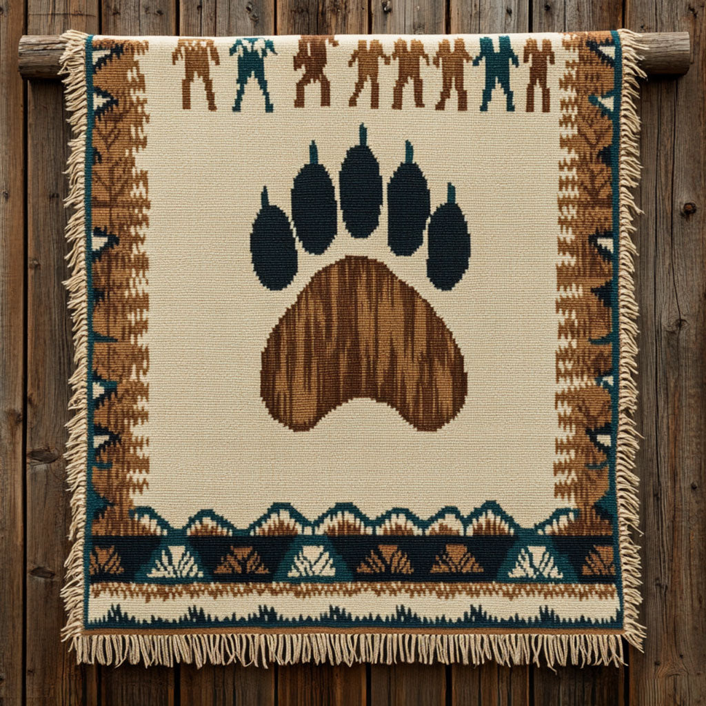 Totem Call Bear WN2101024CL Woven Throw Blanket