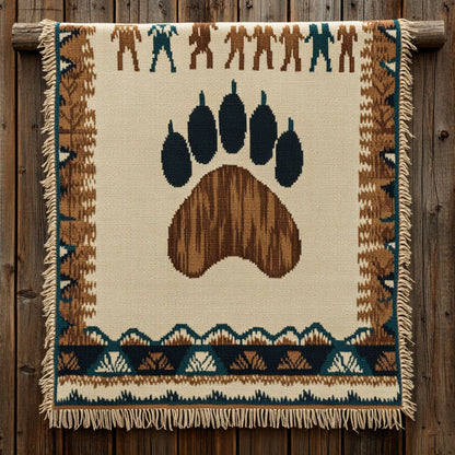 Totem Call Bear WN2101024CL Woven Throw Blanket