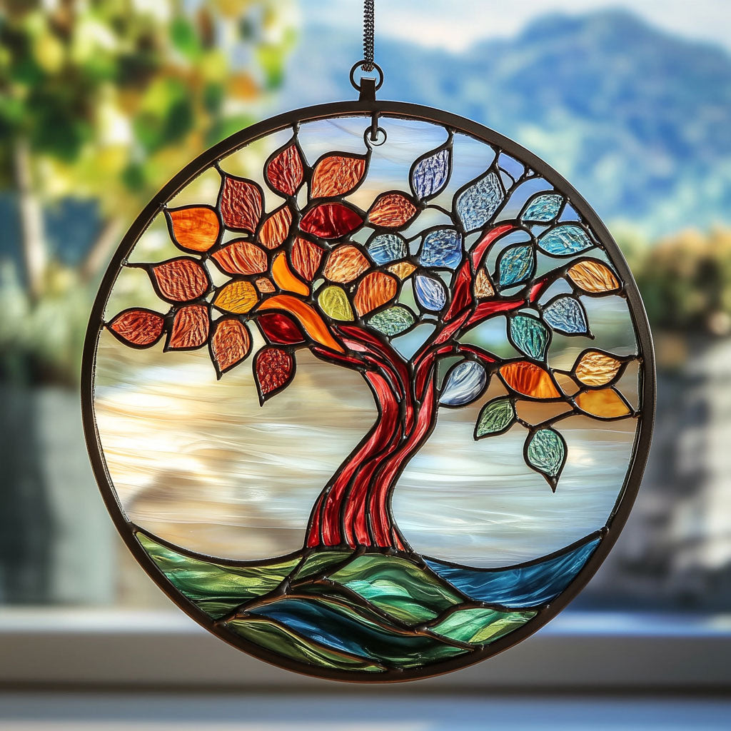 Tree Of Life WX0901114CL Stained Glass Suncatcher