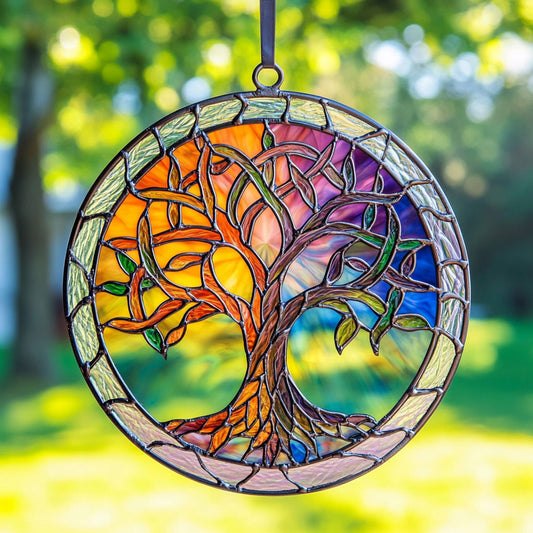 Tree Of Life WX1801114CL Stained Glass Suncatcher