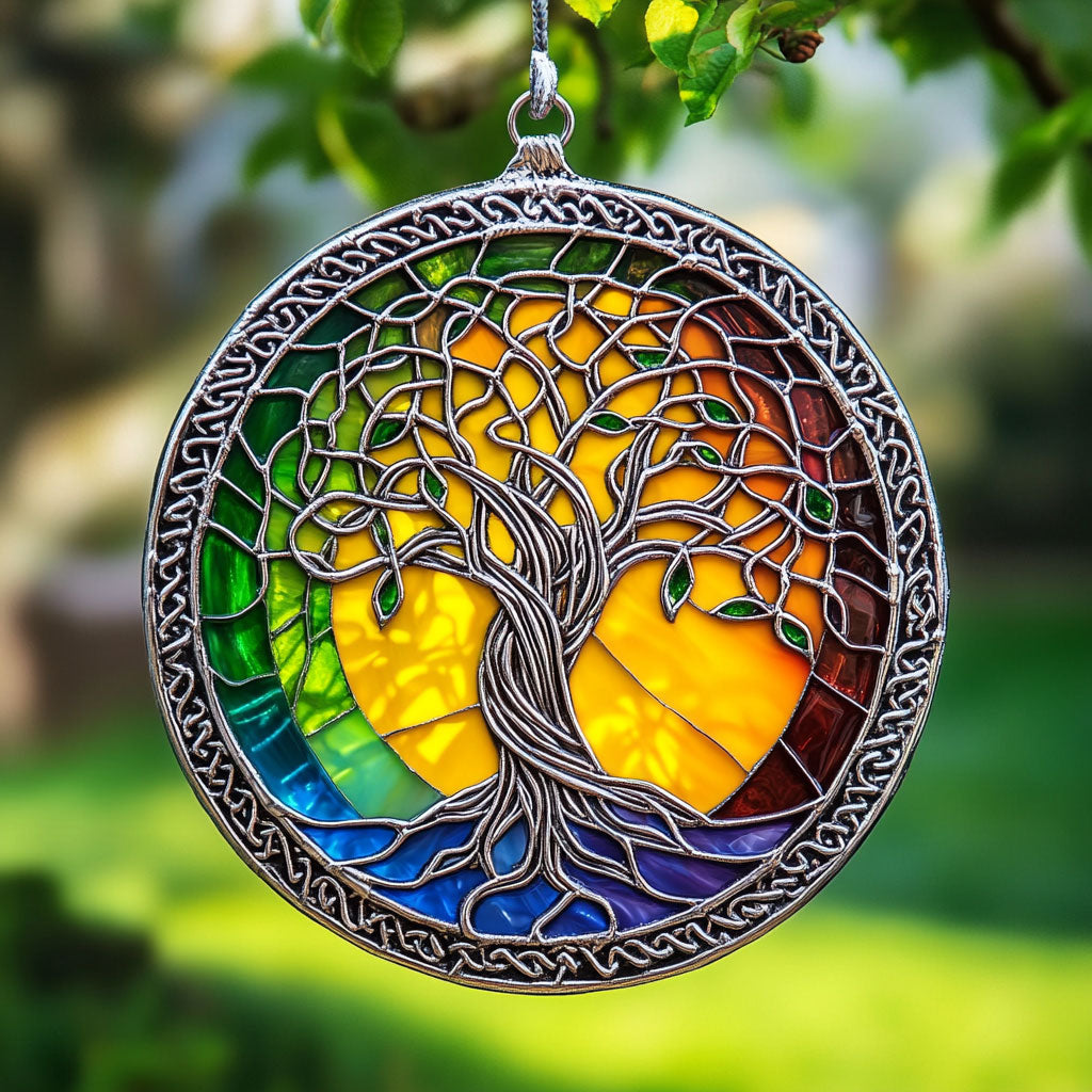 Tree Of Life WX1801115CL Stained Glass Suncatcher